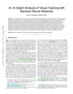 An In-Depth Analysis of Visual Tracking with Siamese Neural Networks