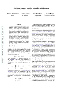Multiscale sequence modeling with a learned dictionary