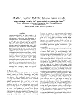 DeepStory: Video Story QA by Deep Embedded Memory Networks