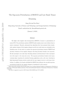 The Sup-norm Perturbation of HOSVD and Low Rank Tensor Denoising