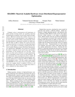 SHADHO: Massively Scalable Hardware-Aware Distributed Hyperparameter
  Optimization