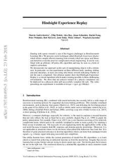 Hindsight Experience Replay