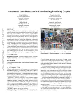 Automated Lane Detection in Crowds using Proximity Graphs