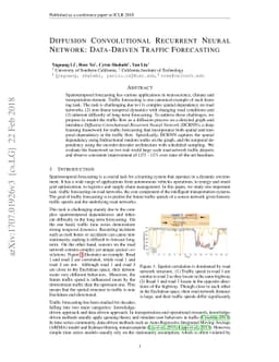 Diffusion Convolutional Recurrent Neural Network: Data-Driven Traffic
  Forecasting