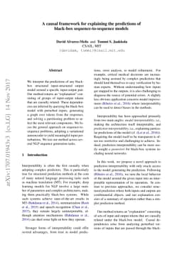A causal framework for explaining the predictions of black-box
  sequence-to-sequence models