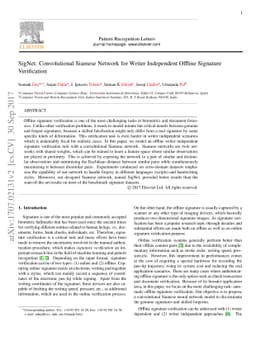 SigNet: Convolutional Siamese Network for Writer Independent Offline
  Signature Verification
