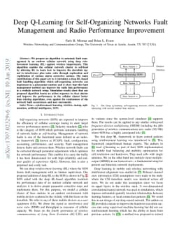 Deep Q-Learning for Self-Organizing Networks Fault Management and Radio
  Performance Improvement