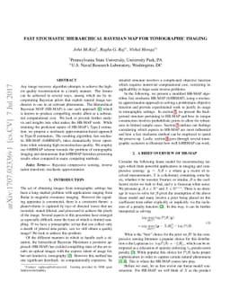 Fast Stochastic Hierarchical Bayesian MAP for Tomographic Imaging