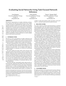 Evaluating Social Networks Using Task-Focused Network Inference