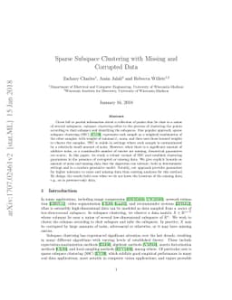 Subspace Clustering with Missing and Corrupted Data