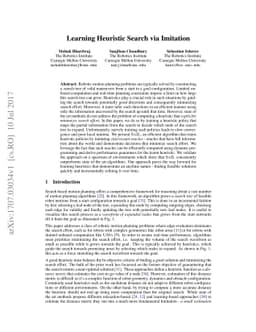 Learning Heuristic Search via Imitation
