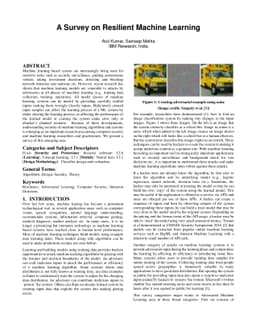 A Survey on Resilient Machine Learning