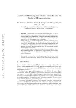 Adversarial training and dilated convolutions for brain MRI segmentation