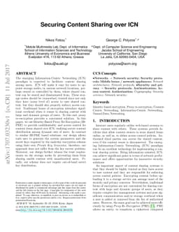 Securing Content Sharing over ICN