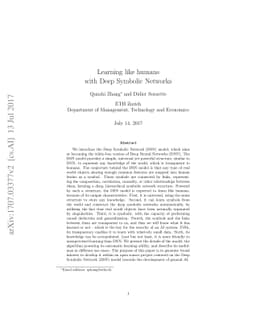 Learning like humans with Deep Symbolic Networks