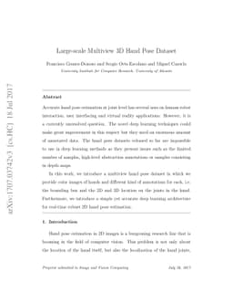 Large-scale Multiview 3D Hand Pose Dataset