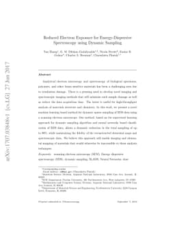 Reduced Electron Exposure for Energy-Dispersive Spectroscopy using
  Dynamic Sampling
