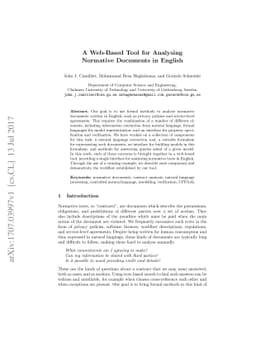 A Web-Based Tool for Analysing Normative Documents in English