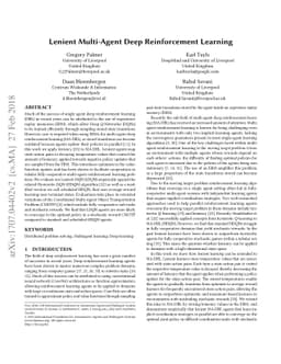 Lenient Multi-Agent Deep Reinforcement Learning