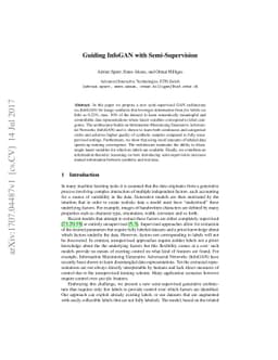 Guiding InfoGAN with Semi-Supervision