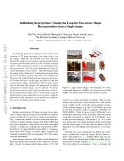 Rethinking Reprojection: Closing the Loop for Pose-aware
  ShapeReconstruction from a Single Image