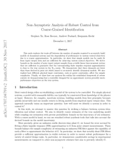 Non-Asymptotic Analysis of Robust Control from Coarse-Grained
  Identification
