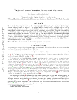 Projected Power Iteration for Network Alignment