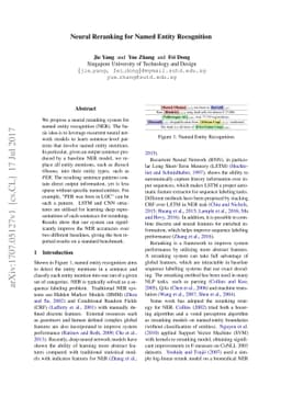 Neural Reranking for Named Entity Recognition