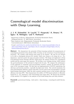 Cosmological model discrimination with Deep Learning