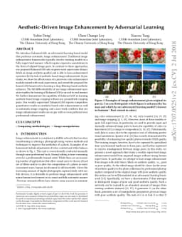 Aesthetic-Driven Image Enhancement by Adversarial Learning