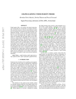 Graph learning under sparsity priors
