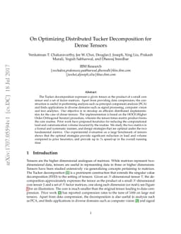 On Optimizing Distributed Tucker Decomposition for Dense Tensors