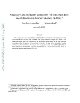 Necessary and sufficient conditions for consistent root reconstruction
  in Markov models on trees