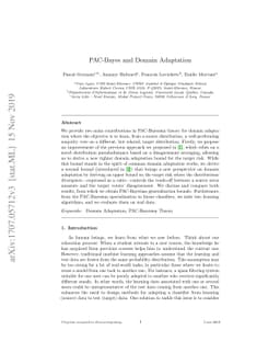 PAC-Bayes and Domain Adaptation