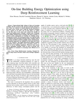 On-line Building Energy Optimization using Deep Reinforcement Learning