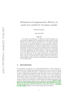 Robustness of semiparametric efficiency in nearly-true models for
  two-phase samples