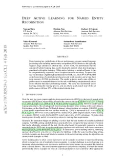 Deep Active Learning for Named Entity Recognition