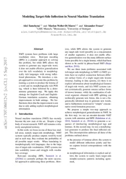 Modeling Target-Side Inflection in Neural Machine Translation