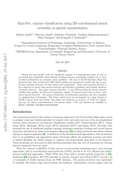 EnzyNet: enzyme classification using 3D convolutional neural networks on
  spatial representation