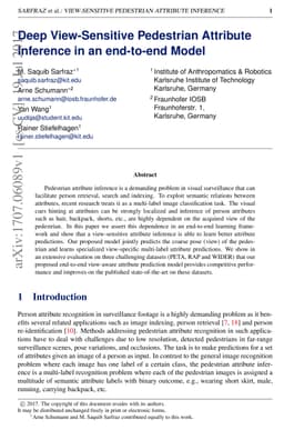 Deep View-Sensitive Pedestrian Attribute Inference in an end-to-end
  Model