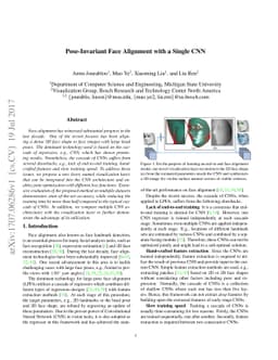 Pose-Invariant Face Alignment with a Single CNN