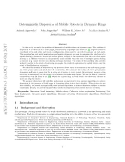 Deterministic Dispersion of Mobile Robots in Dynamic Rings