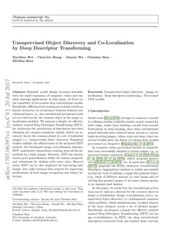 Unsupervised Object Discovery and Co-Localization by Deep Descriptor
  Transforming