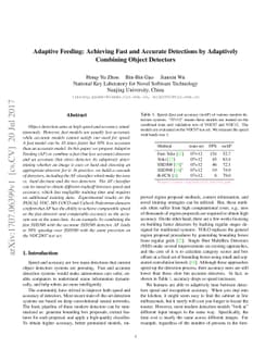 Adaptive Feeding: Achieving Fast and Accurate Detections by Adaptively
  Combining Object Detectors