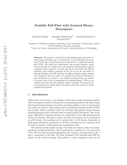 Scalable Full Flow with Learned Binary Descriptors