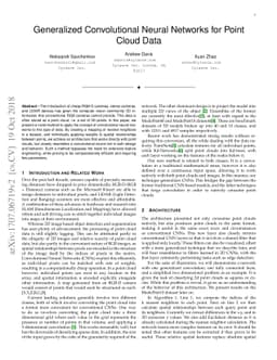 Generalized Convolutional Neural Networks for Point Cloud Data