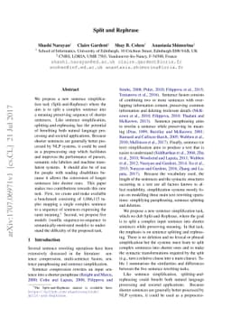 Split and Rephrase
