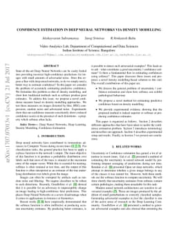 Confidence estimation in Deep Neural networks via density modelling
