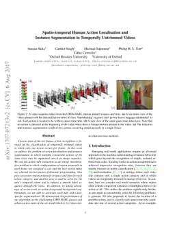 Spatio-temporal Human Action Localisation and Instance Segmentation in
  Temporally Untrimmed Videos