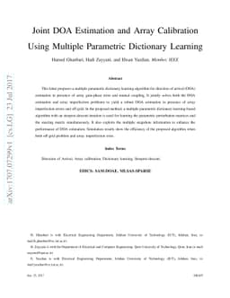 Joint DOA Estimation and Array Calibration Using Multiple Parametric
  Dictionary Learning